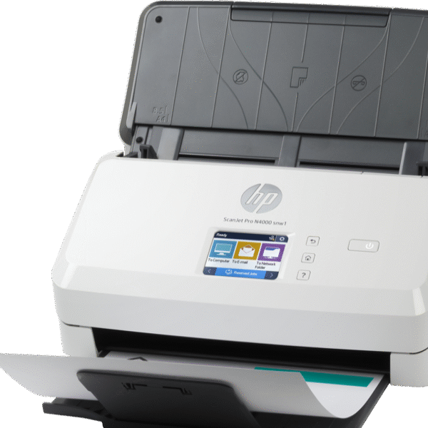 HP ScanJet Pro N4000 snw1 Sheet feed Scanner - ADF 50 sheets 512MB RAM Up to 600 dpi - ADF Speed Up to 40 ppm/80 ipm