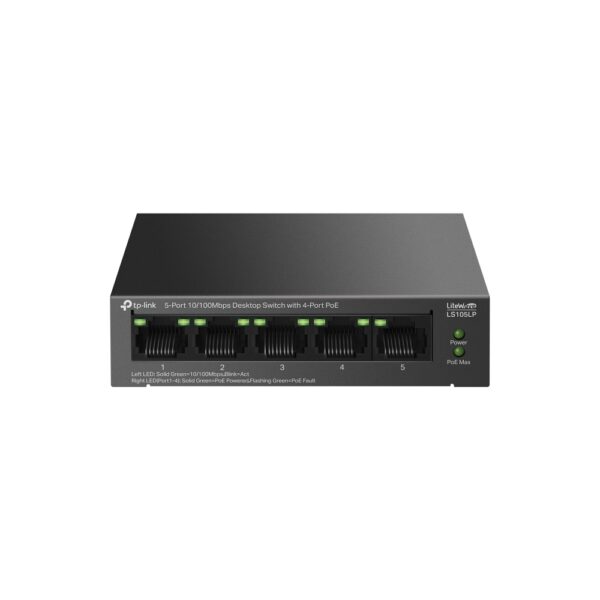 TP Link TL-LS105LP 5-Port 10/100Mbps Desktop Switch with 4-Port PoE