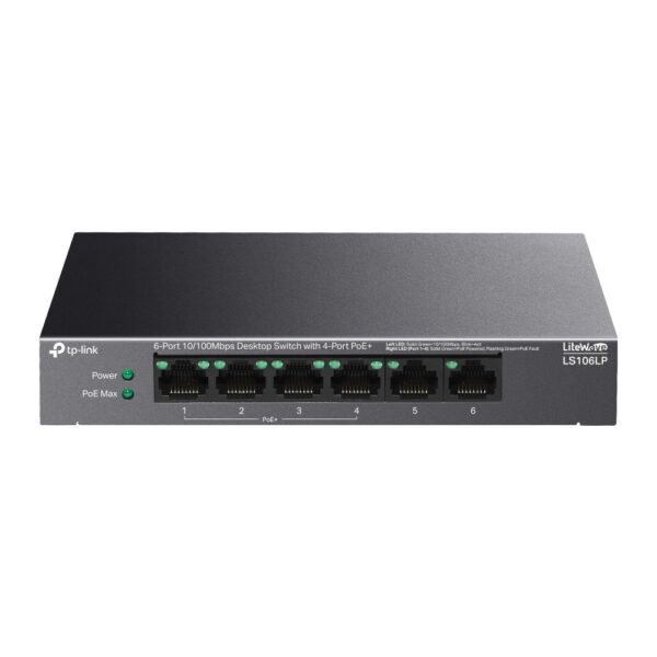 TP Link TL-LS106LP 6-Port 10/100Mbps Desktop Switch with 4-Port PoE