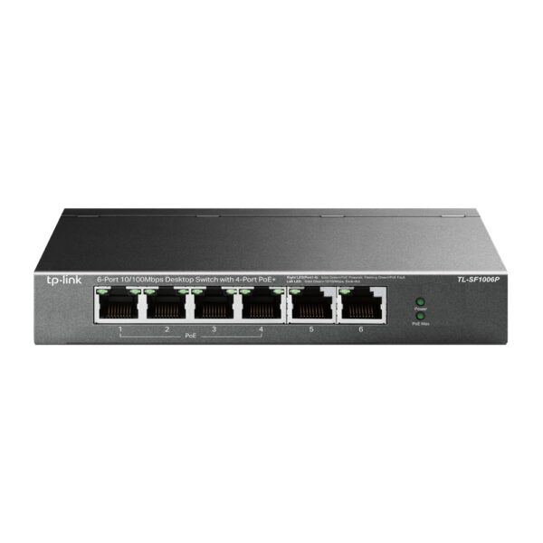 TP Link 6-Port 10/100Mbps Desktop Switch with 4-Port PoE+