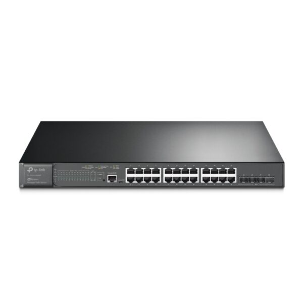 TP Link JetStream 24-Port Gigabit L2+ Managed Switch with 4 10GE SFP+ Slots