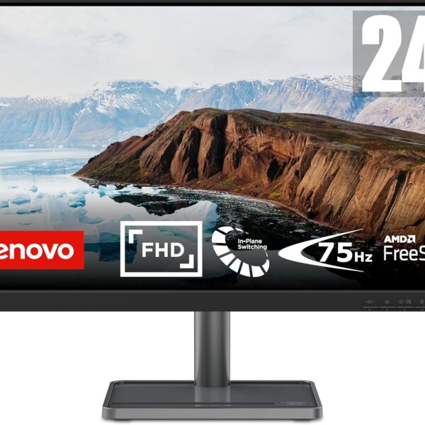Lenovo 24'' L24I-4B LED Monitor FHD 1920x1080 1920x1080 48Hz - 100Hz IPS Anti glare 1 HDMI 1.4 1 VGA 3Wx2 Speakers (3 Year Warranty)
